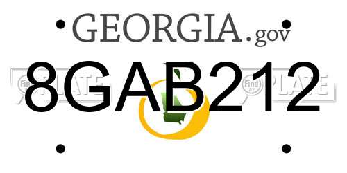 8GAB212 Georgia License Plate