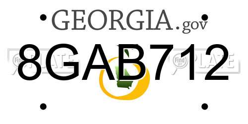 8GAB712 Georgia License Plate