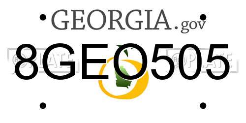 8GEO505 Georgia License Plate