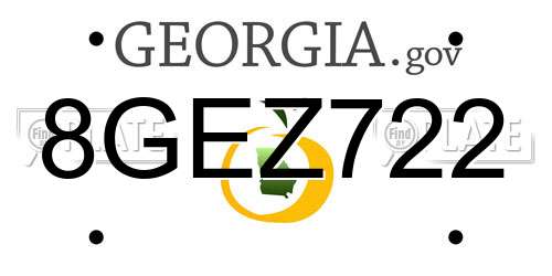 8GEZ722 Georgia License Plate