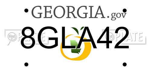 8GLA42 Georgia License Plate