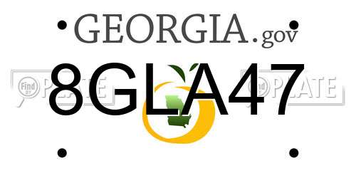 8GLA47 Georgia License Plate