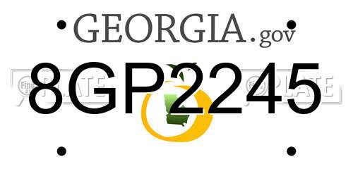 8GP2245 Georgia License Plate