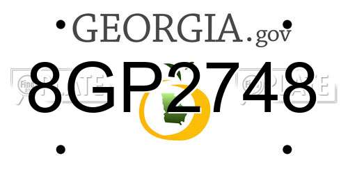 8GP2748 Georgia License Plate