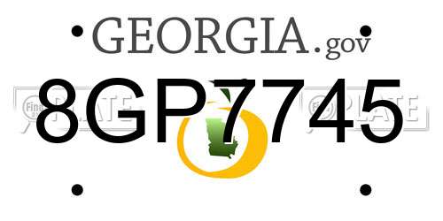 8GP7745 Georgia License Plate