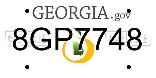 8GP7748 Georgia License Plate