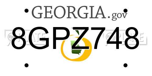 8GPZ748 Georgia License Plate