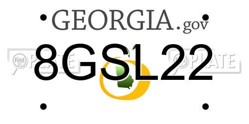 8GSL22 Georgia License Plate
