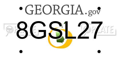 8GSL27 Georgia License Plate