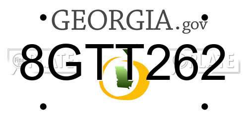 8GTT262 Georgia License Plate