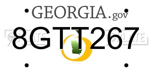 8GTT267 Georgia License Plate