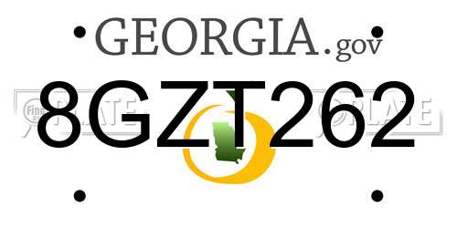 8GZT262 Georgia License Plate