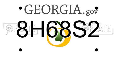 8H68S2 Georgia License Plate