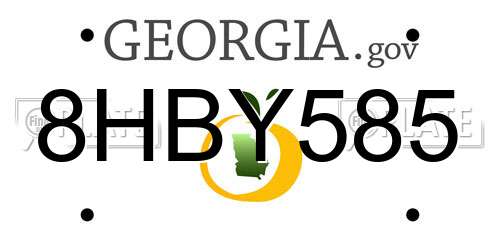 8HBY585 Georgia License Plate