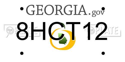 8HCT12 Georgia License Plate