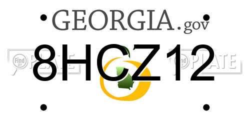 8HCZ12 Georgia License Plate