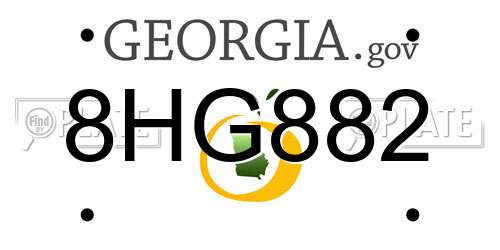 8HG882 Georgia License Plate