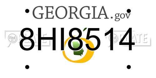 8HI8514 Georgia License Plate