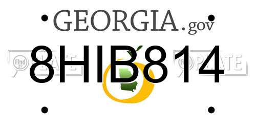8HIB814 Georgia License Plate