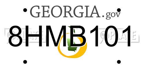 8HMB101 Georgia License Plate