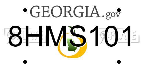 8HMS101 Georgia License Plate