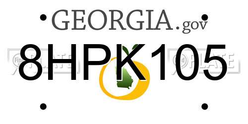 8HPK105 Georgia License Plate