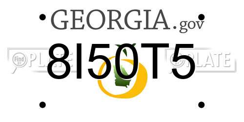 8I50T5 Georgia License Plate