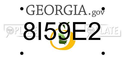 8I59E2 Georgia License Plate