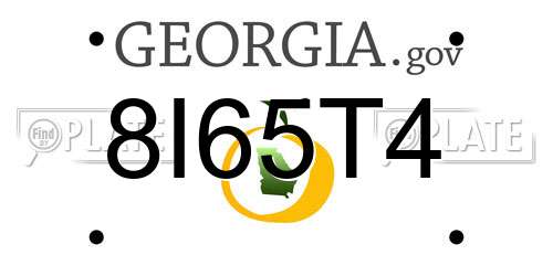 8I65T4 Georgia License Plate