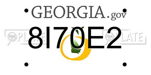 8I70E2 Georgia License Plate