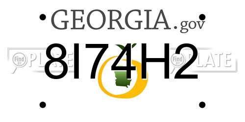 8I74H2 Georgia License Plate