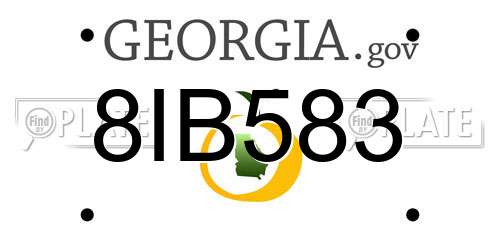 8IB583 Georgia License Plate