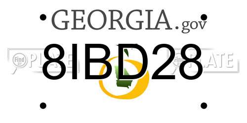 8IBD28 Georgia License Plate