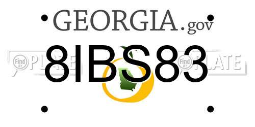 8IBS83 Georgia License Plate