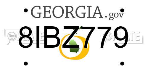8IBZ779 Georgia License Plate