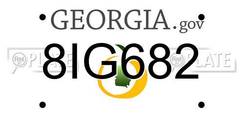 8IG682 Georgia License Plate