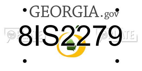 8IS2279 Georgia License Plate