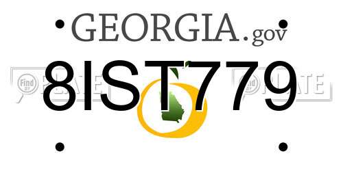 8IST779 Georgia License Plate