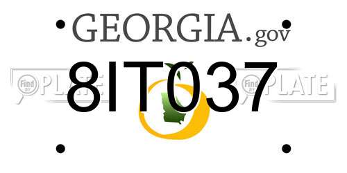 8IT037 Georgia License Plate