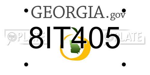 8IT405 Georgia License Plate