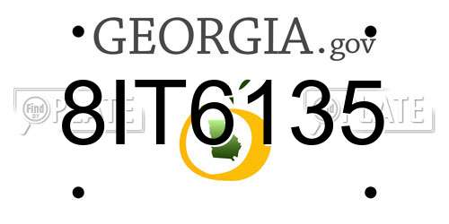 8IT6135 Georgia License Plate