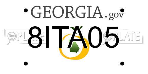 8ITA05 Georgia License Plate