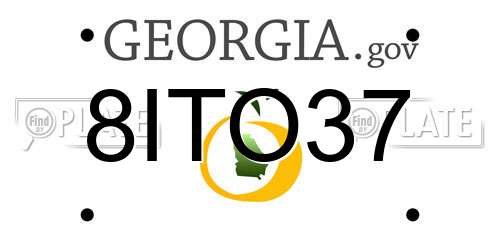 8ITO37 Georgia License Plate
