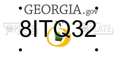 8ITQ32 Georgia License Plate