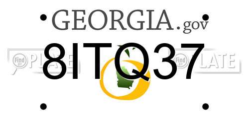 8ITQ37 Georgia License Plate