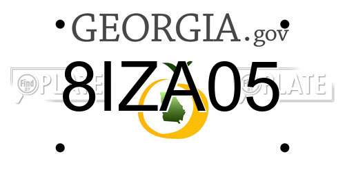 8IZA05 Georgia License Plate