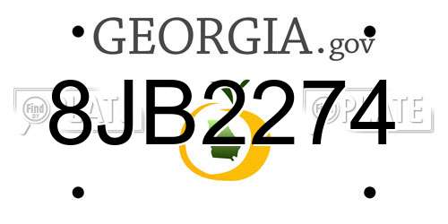8JB2274 Georgia License Plate