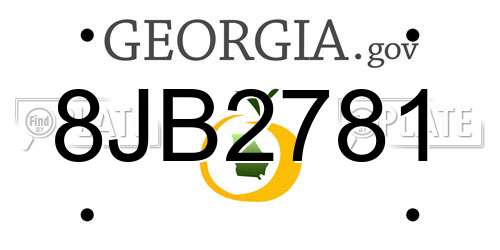 8JB2781 Georgia License Plate