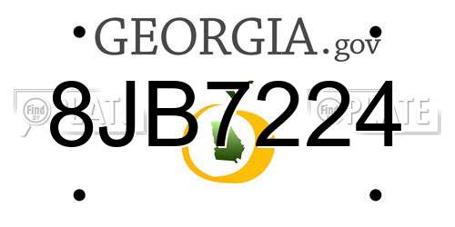 8JB7224 Georgia License Plate
