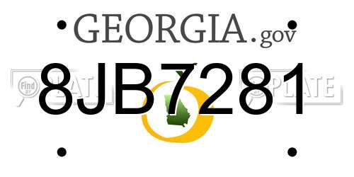 8JB7281 Georgia License Plate